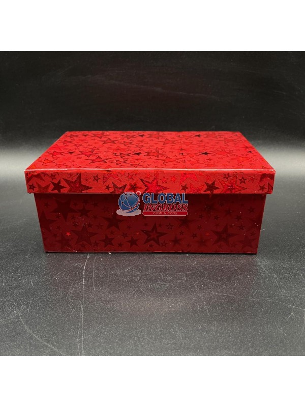 SCATOLA STELLE MIS.4 ROSSO 16x10x7
