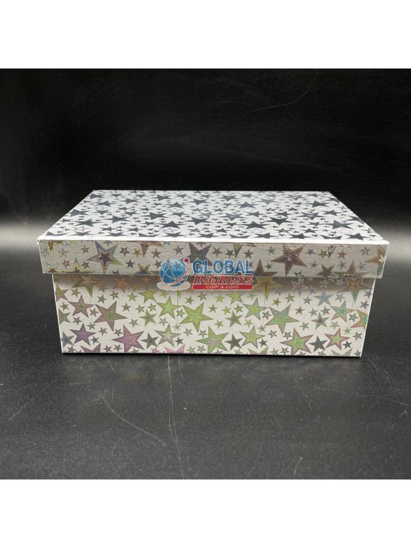 SCATOLA STELLE MIS.4 ARGENTO 16x10x7