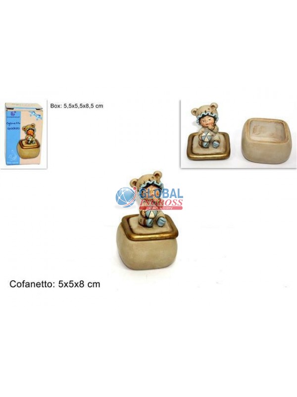 COFANETTO QUADRATO BEBE' CELESTE
