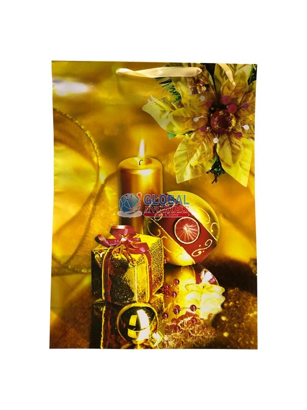 SHOPPER NATALE ORO 61x44x17