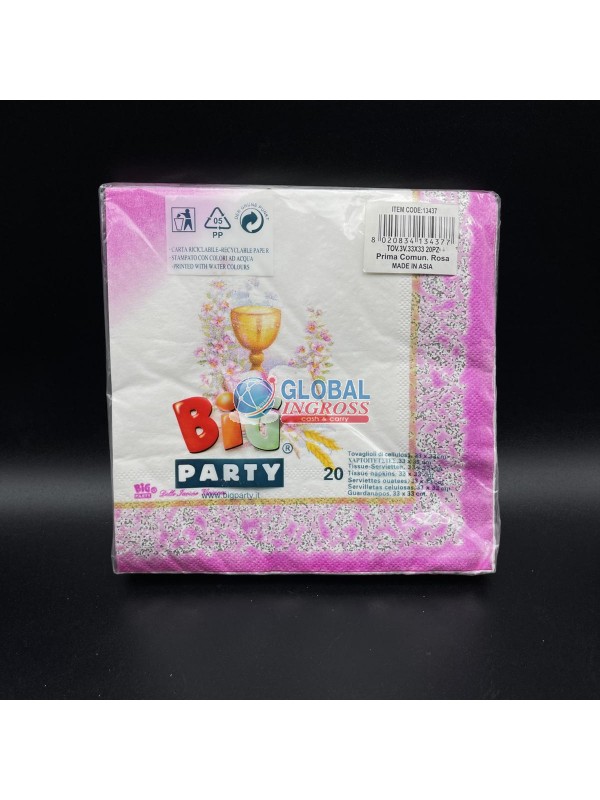 TOVAGLIOLI COMUNIONE ROSA.20PZ