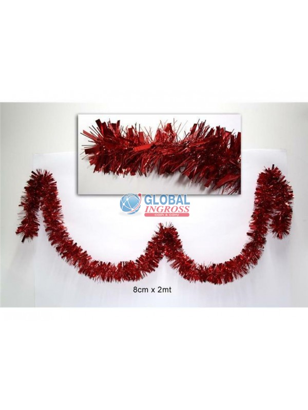 FILO ADDOBBO ROSSO 8cm x2mt