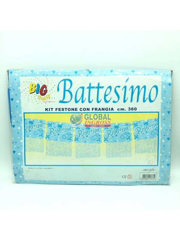 FESTONE BATTESIMO CELESTE