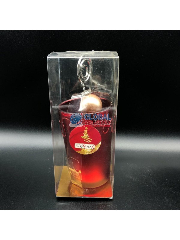 BICCHIERINO C/PENDENTE GOCCIA ROSSO