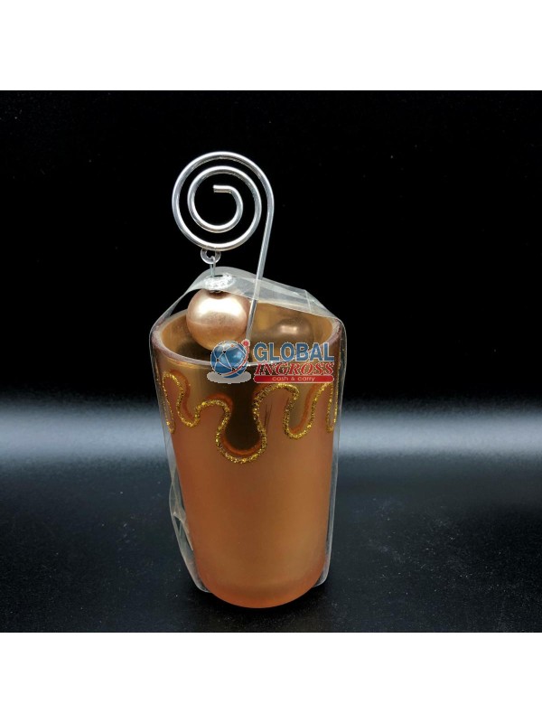 BICCHIERINO C/PENDENTE GOCCIA ORO