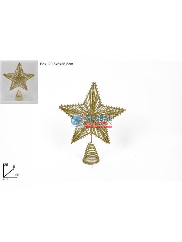 PUNTALE STELLA FILO ORO20cm