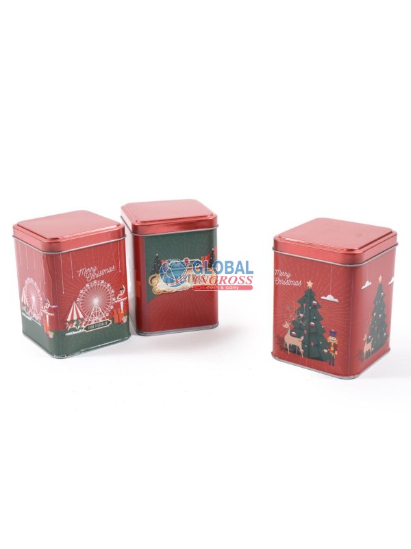 SCATOLA NATALE LATTA 10x8x8 CHRISTMAS CAROL