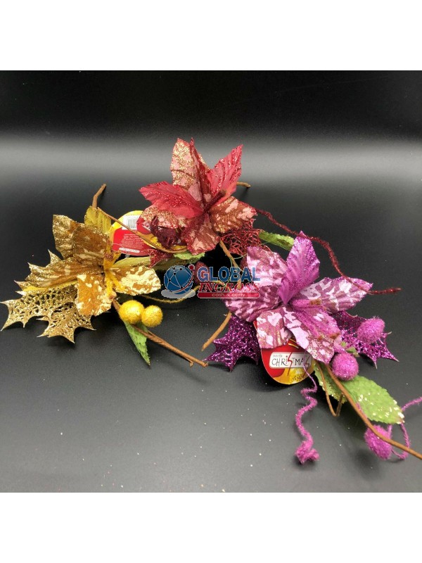 SPILLONE PICCOLO POINSETTIA COLORI ASS.