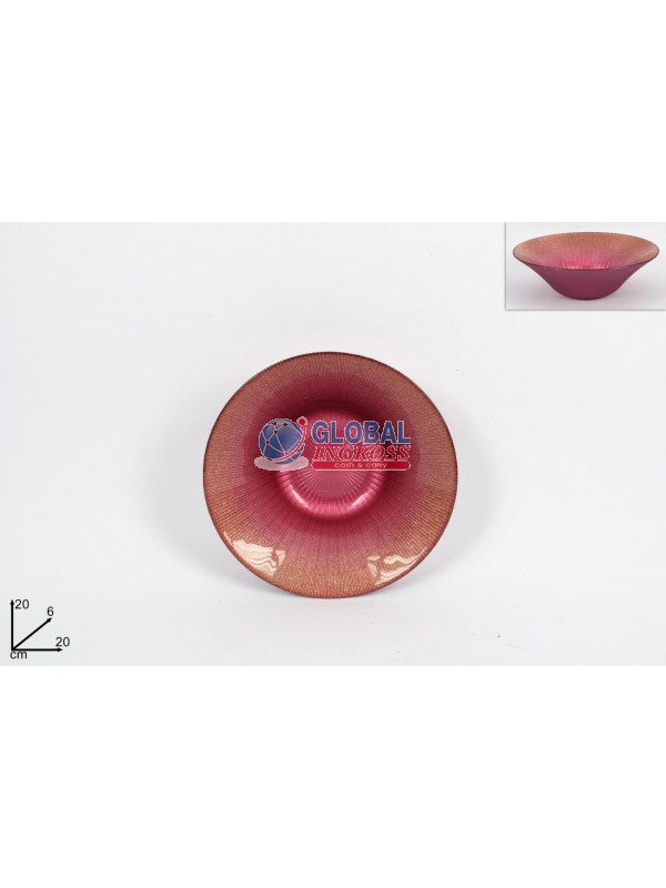 CENTROTAVOLA 20cm ROSA GLITTER ORO