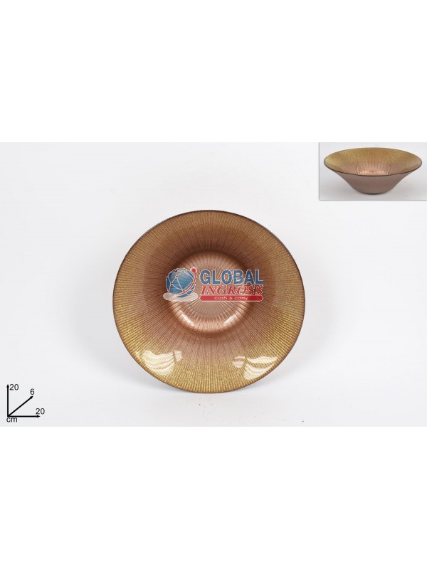 CENTROTAVOLA 20cm MARRONE GLITTER ORO