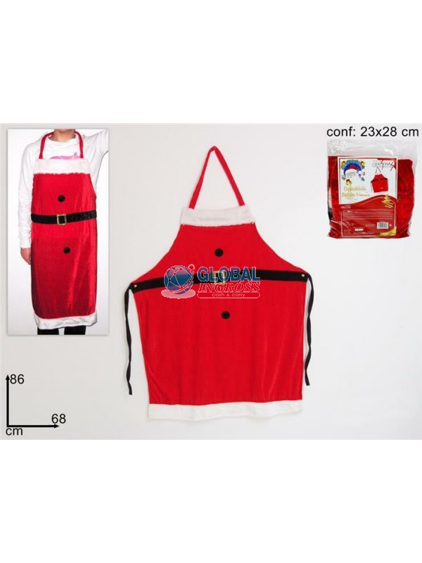 GREMBIULE VELLUTO NATALIZIO