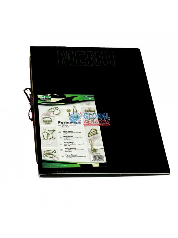 PORTAMENU' A4 NERO 10 TASCHE