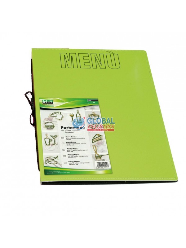 PORTAMENU' A4 VERDE 10 TASCHE