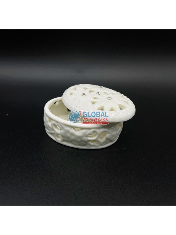 COFANETTO BIANCO OVALE 6cm