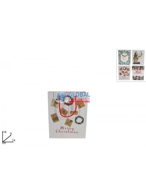 SHOPPER NATALE MERRY CHRISTMAS 14x18