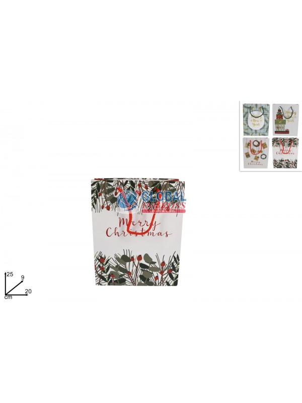 SHOPPER NATALE MERRY CHRISTMAS 20x25
