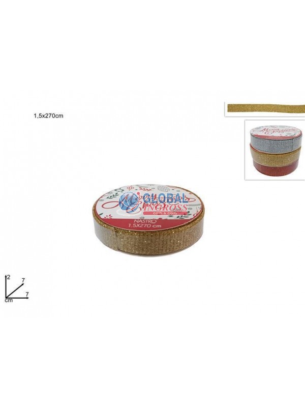 NASTRO GLITTERATO 1,5x275cm COL.ASS.