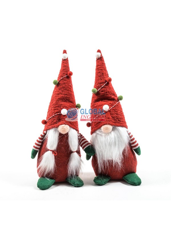 GNOMO NATALE CON POM PON 35cm