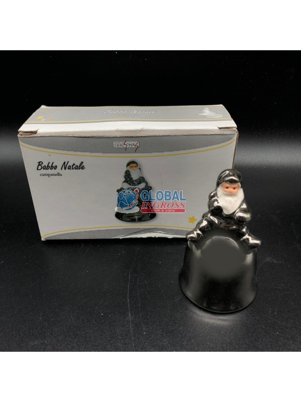 CAMPANA SILVER BABBO NATALE PICCOLA