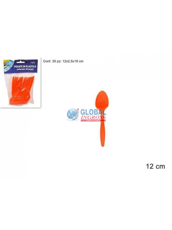 CUCCHIAINI PL. ARANCIO 30pz