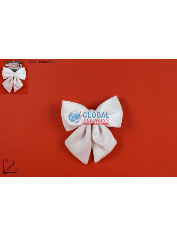 FIOCCO VELLUTO 13cm BIANCO