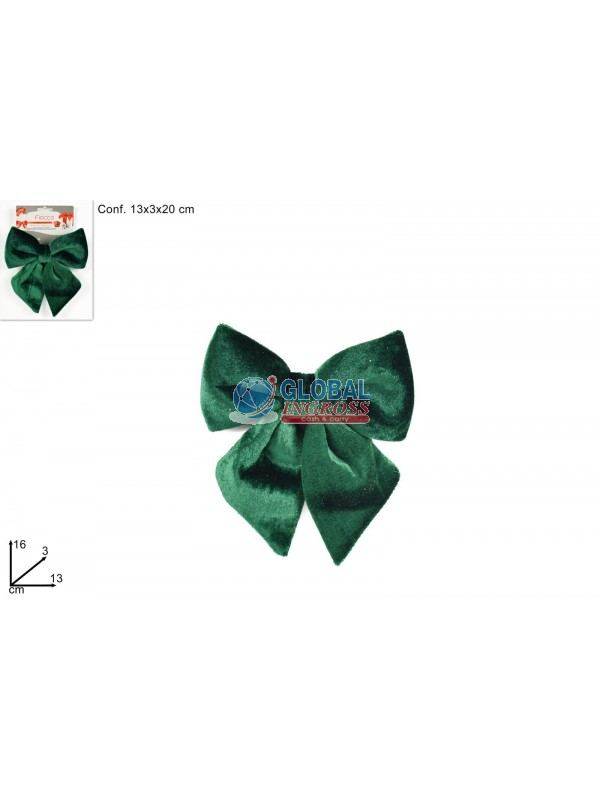FIOCCO VELLUTO 13cm VERDE SCURO