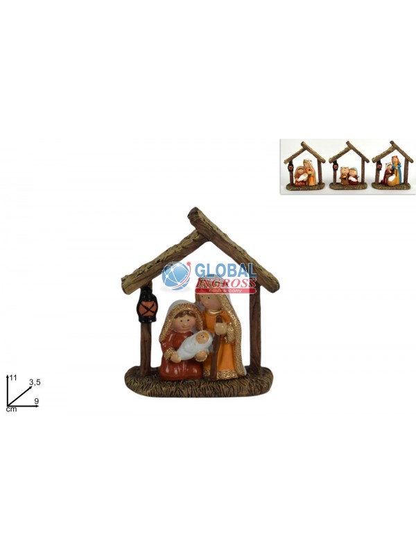 NATIVITA' BIMBI C/CAPANNA 11cm