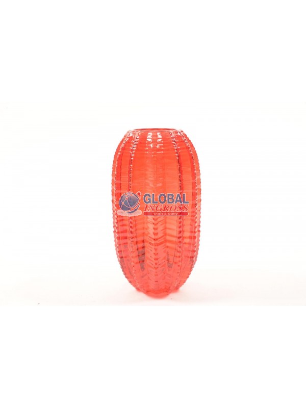 VASO VETRO ROSSO H.28cmD.15cm
