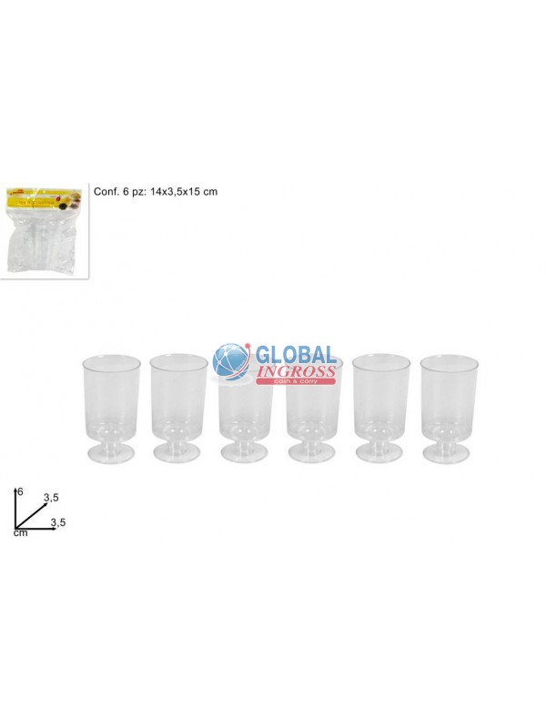 BICCHIERINO PLASTICA 6pz