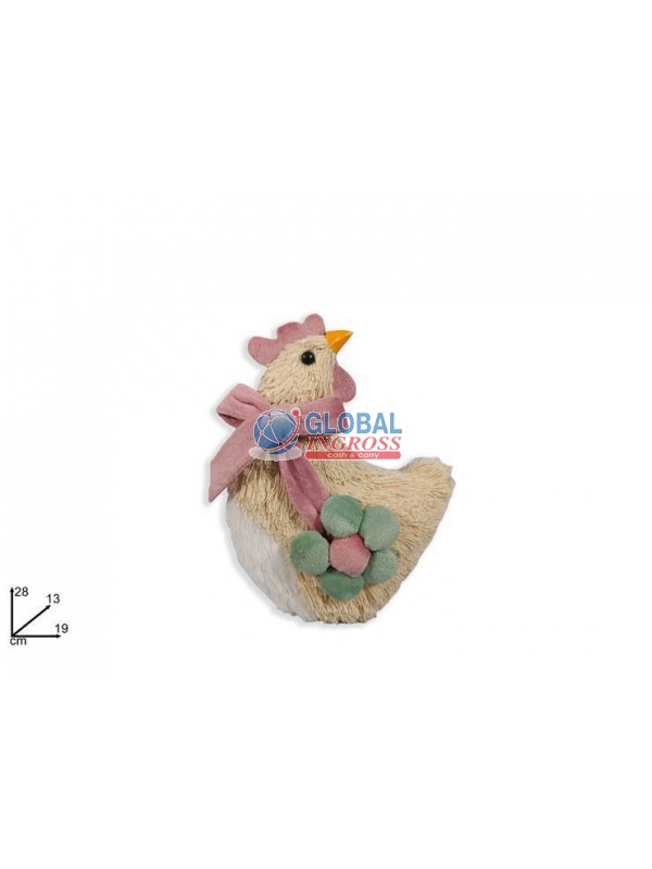 GALLINA C/FIOCCO ROSA