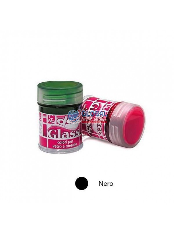COLORE PER VETRO E METALLO NERO 35ml