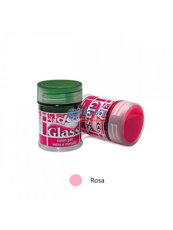 COLORE PER VETRO E METALLO ROSA 35ml