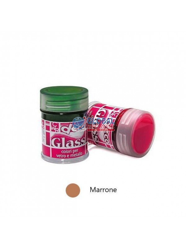 COLORE PER VETRO E METALLO MARRONE 35ml