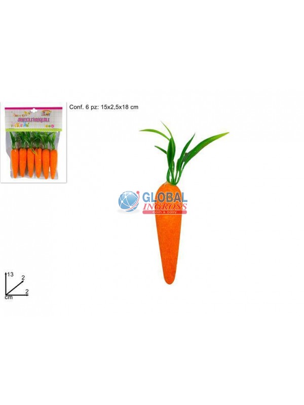 CAROTE FLOCCATE 13cm 6pz