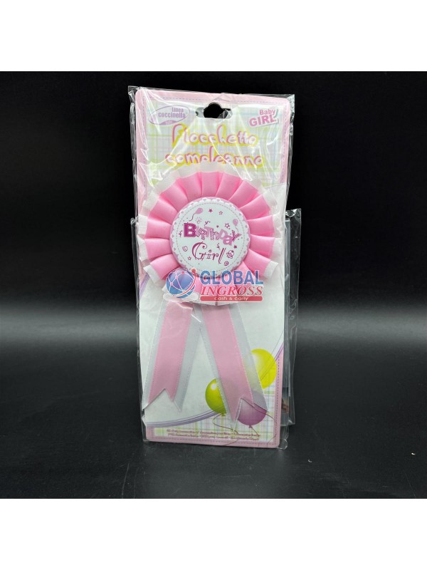COCCARDA COMPLEANNO ROSA