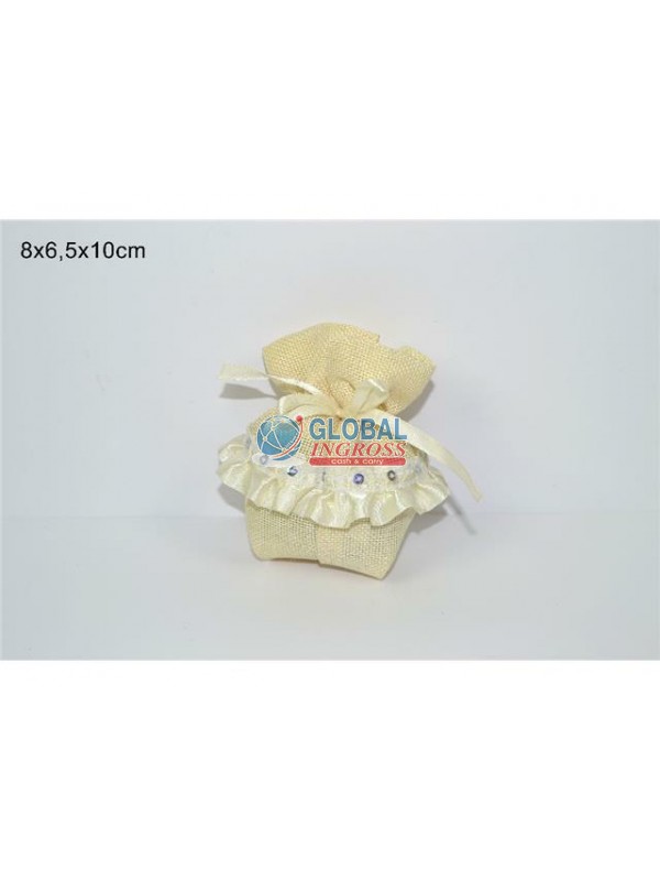 SACCHETTO C/PAILLETTES BEIGE