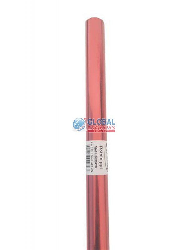 ROTOLO CARTA METAL ROSSO 70x150cm