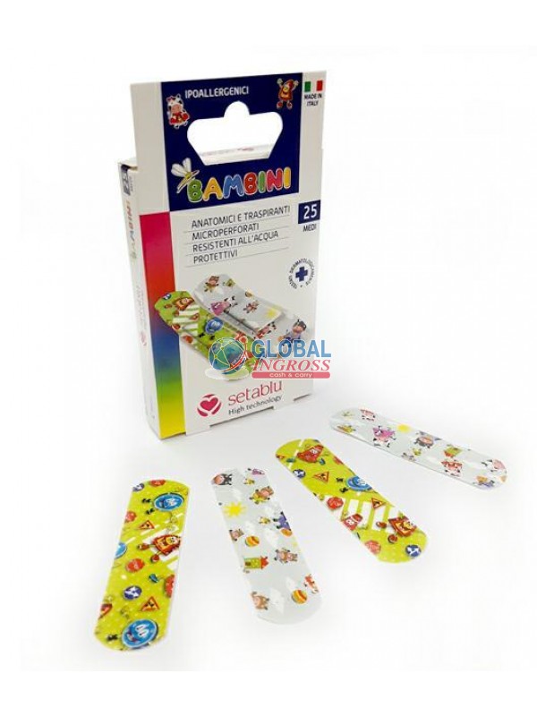 CEROTTI COLORATI X BIMBI 25pz MEDI