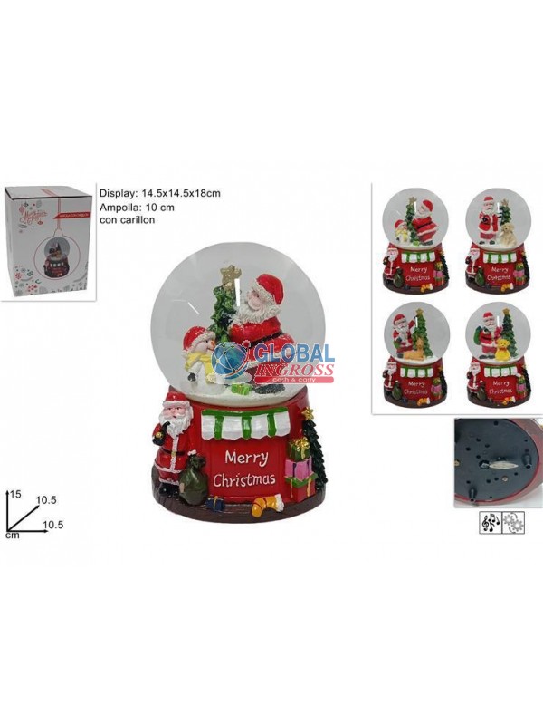 AMPOLLA 10cm C/CARILLONBABBO NATALE