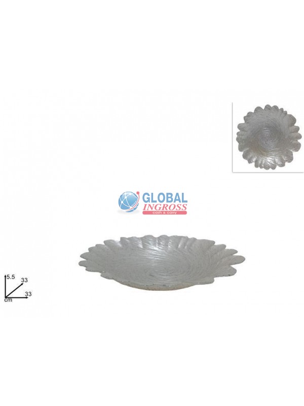 CENTROTAVOLA VETRO 33cmSILVER