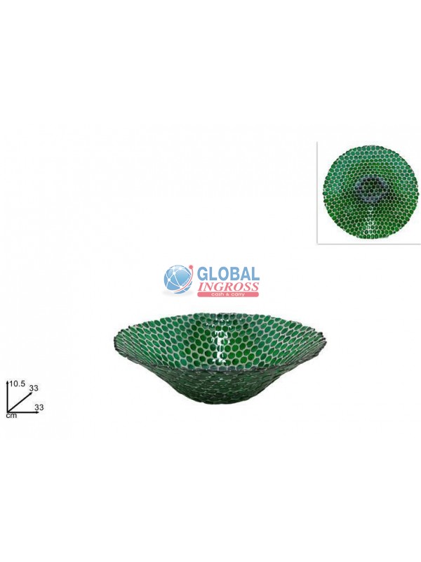 CENTROTAVOLA VETRO VERDE 33cm