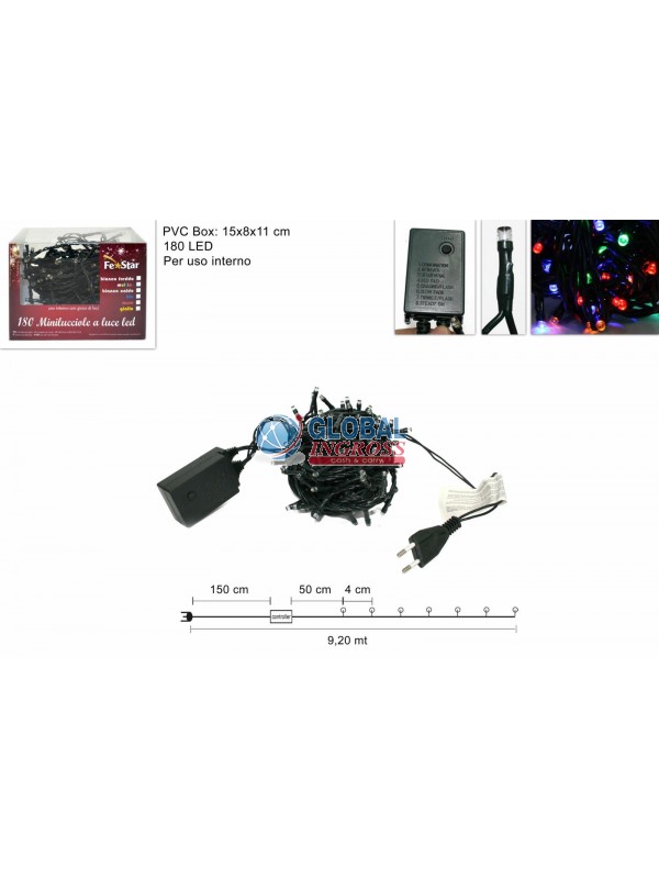 MINILUCCIOLE 180 LED MULTICOLOR.