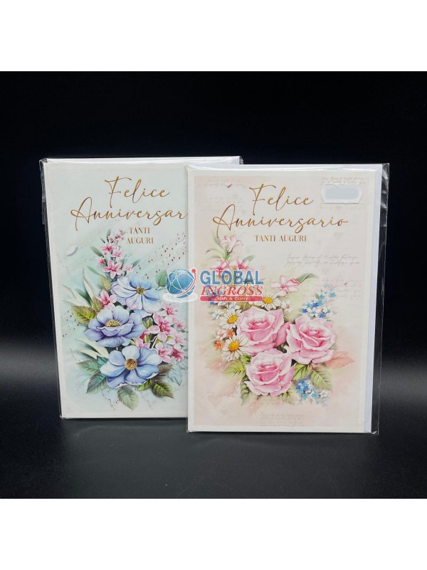 BIGLIETTO ANNIVERSARIO SERIGRAFIA LUCIDA