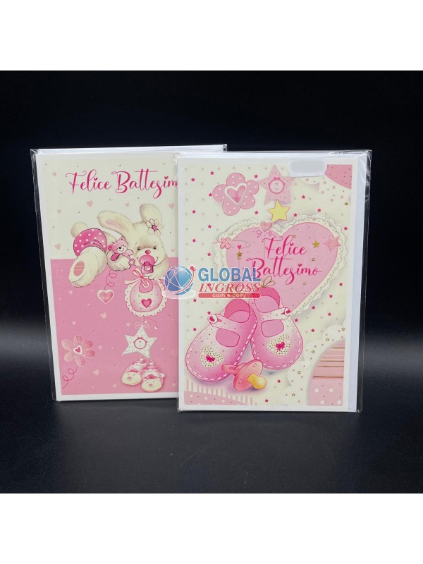 BIGLIETTO BATTESIMO BIMBA