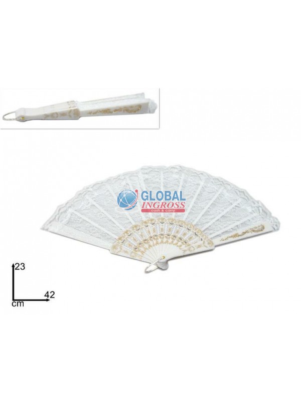 VENTAGLIO BIANCO MERLETTO