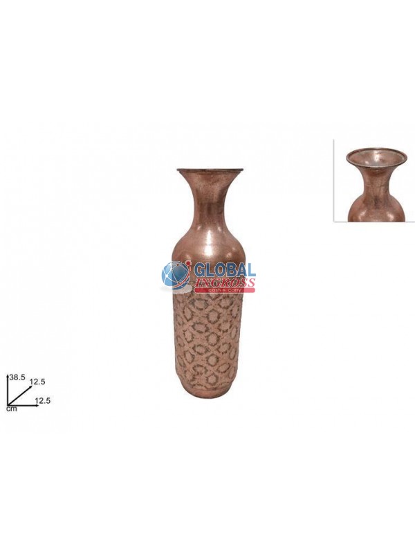 VASO METALLO 12x38cm BRONZO