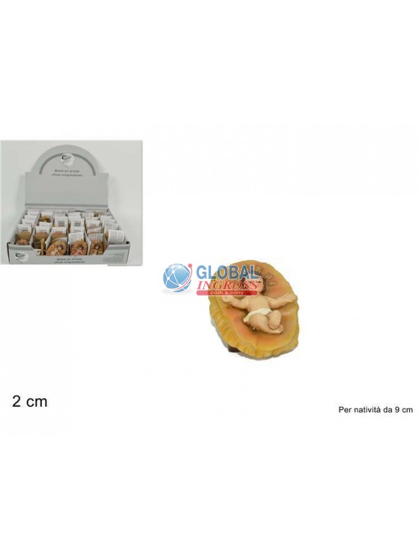 GESU' BAMBINO 9cm SU CULLA