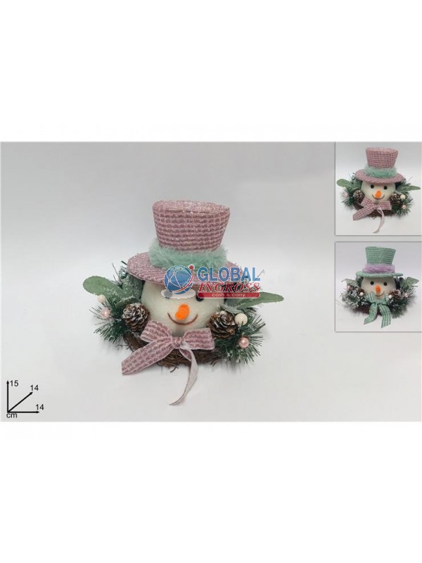 VISO PUPAZZO NEVE 15cm