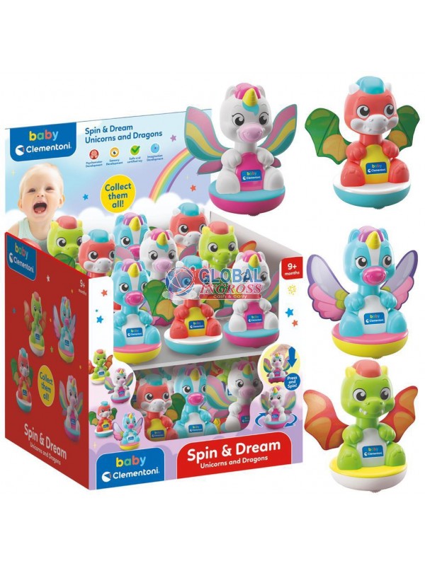 SPIN & DREAM UNICORN E DRAGON TROTTOLINA assortiti