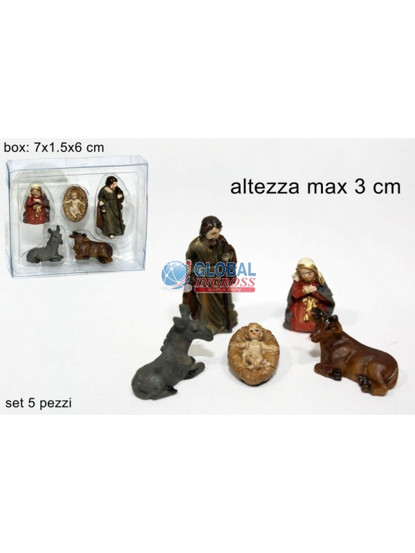 MINI NATIVITA' 5pz MAX 3cm